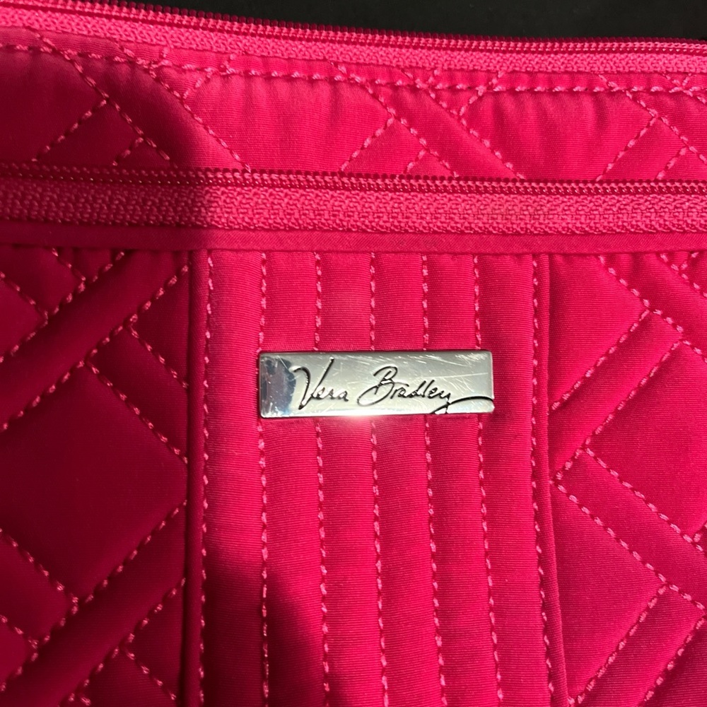 Vera Bradley Fuchsia Quilted Cosmetic Case
